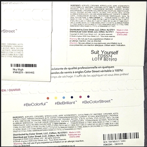 Last chance!Color Street Blue lot 3 Full Manicure Nail Polish Strips and Twosies - Picture 14 of 15